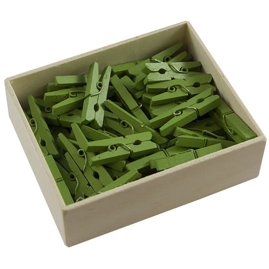 JAM Paper 1.125" Wood Clip Clothespins